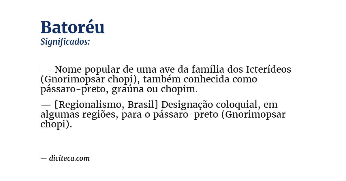 Significado de batoréu