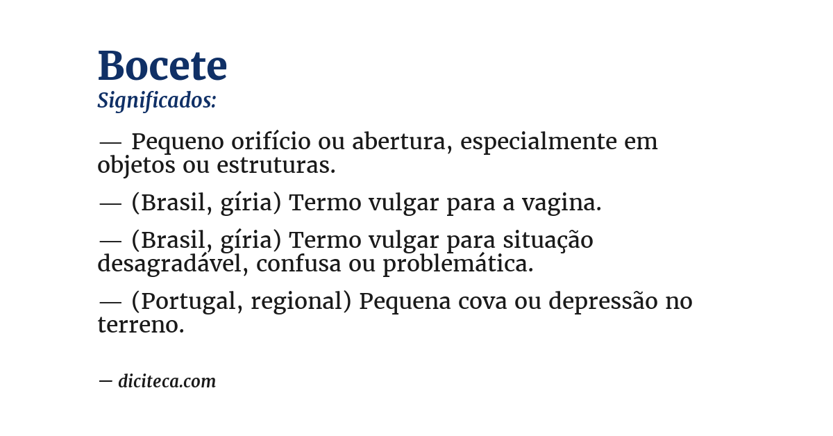 Significado de bocete