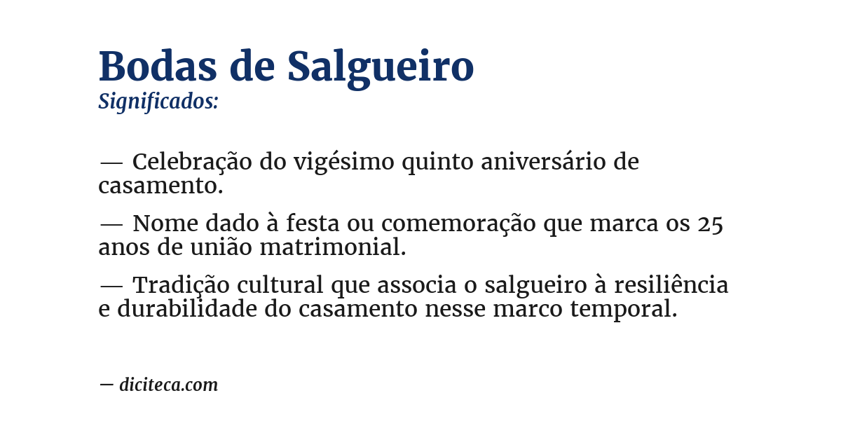 Significado de bodas de salgueiro