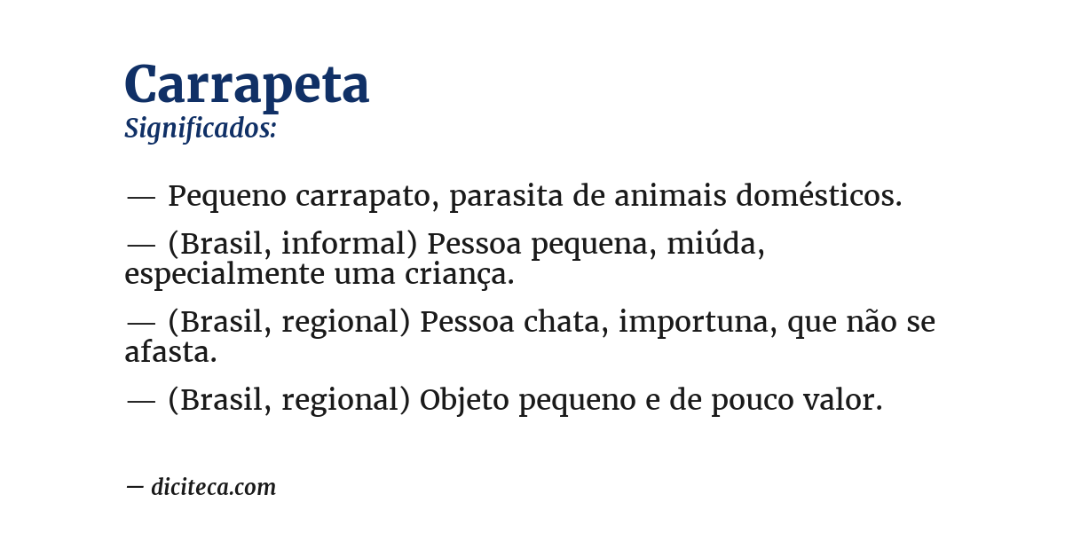Significado de carrapeta