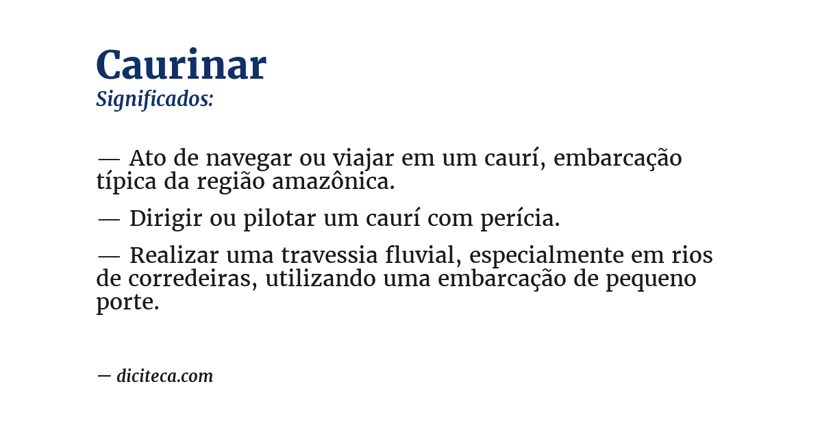 Significado de caurinar