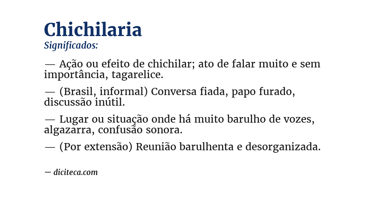 Significado de chichilaria