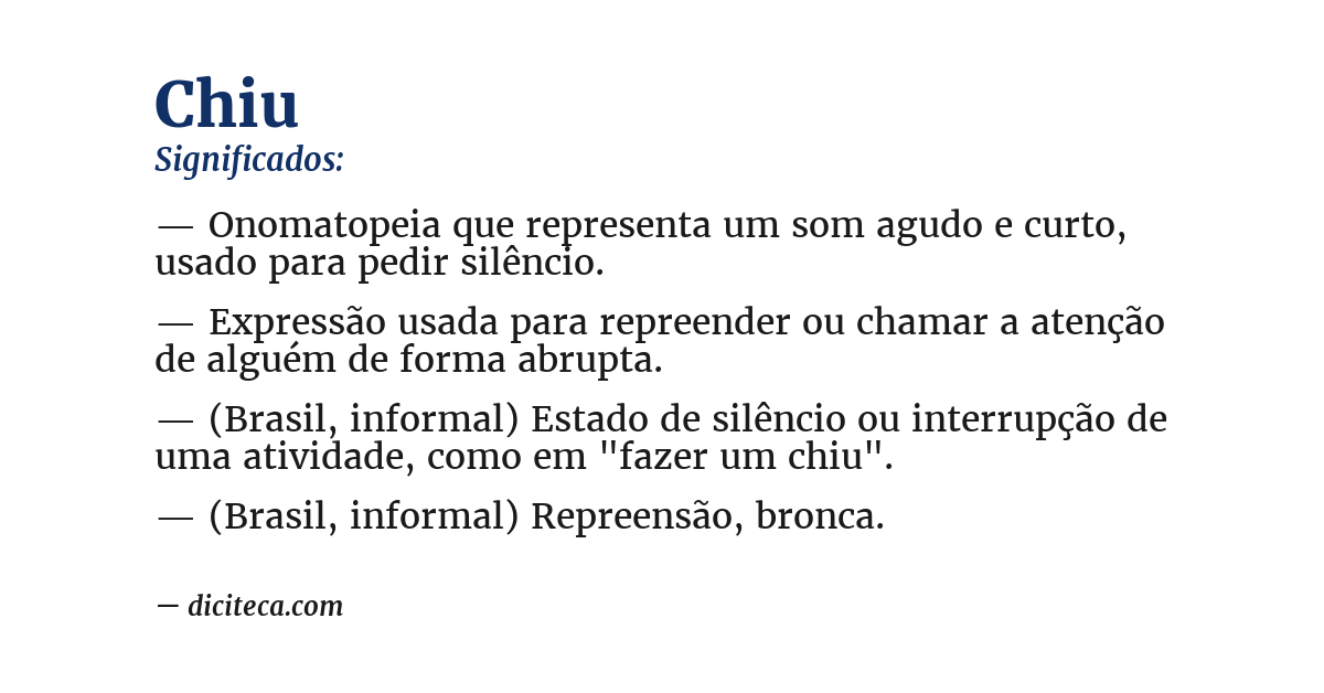 Significado de chiu