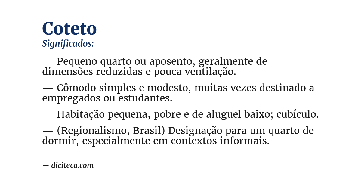 Significado de coteto