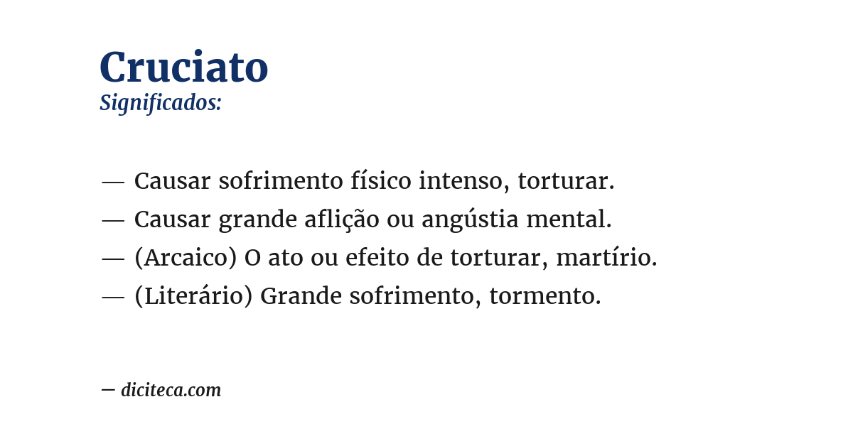 Significado de cruciato