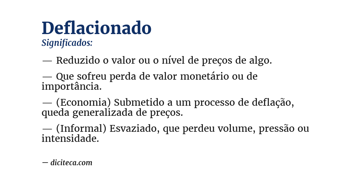 Significado de deflacionado