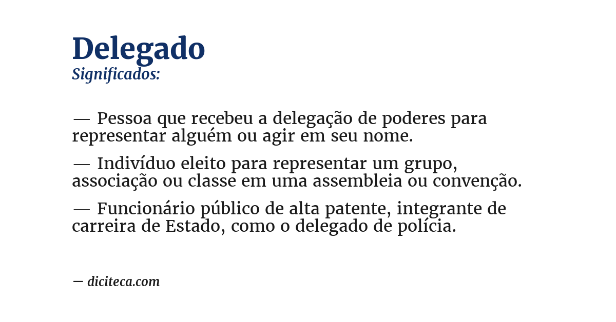 Significado de delegado