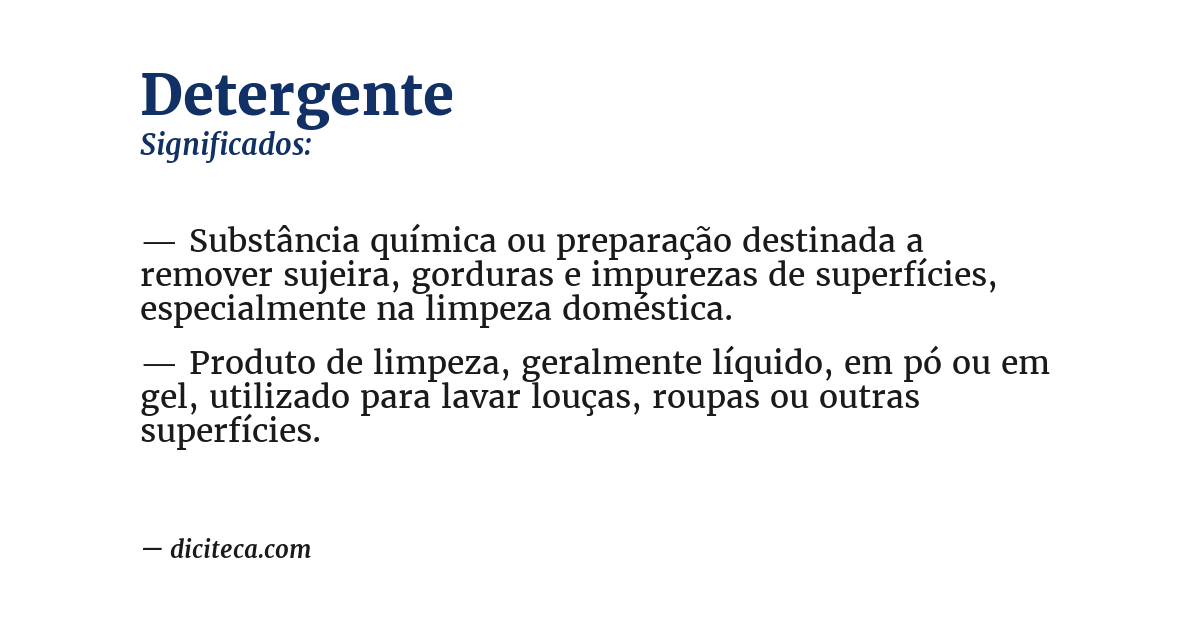 Significado de detergente