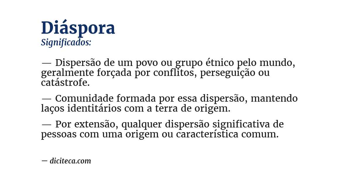 Significado de diáspora