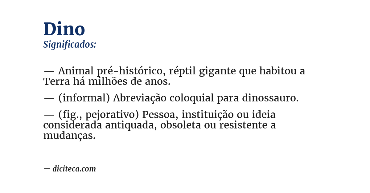 Significado de dino