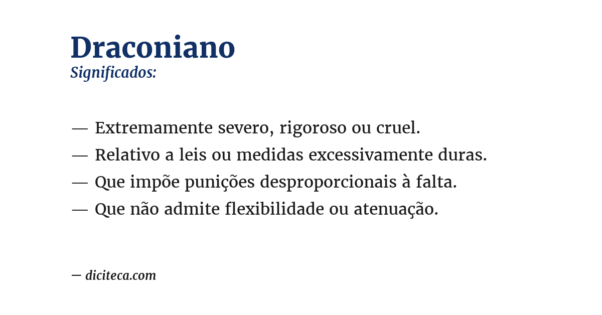 Significado de draconiano