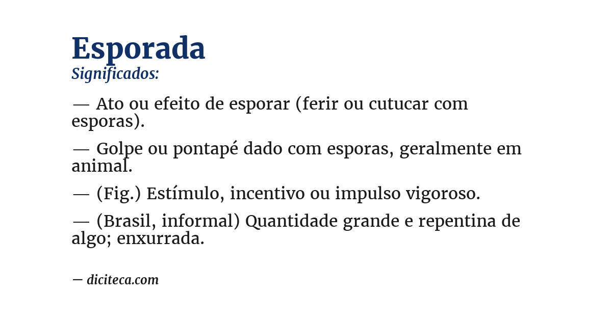 Significado de esporada