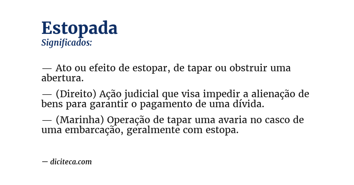 Significado de estopada