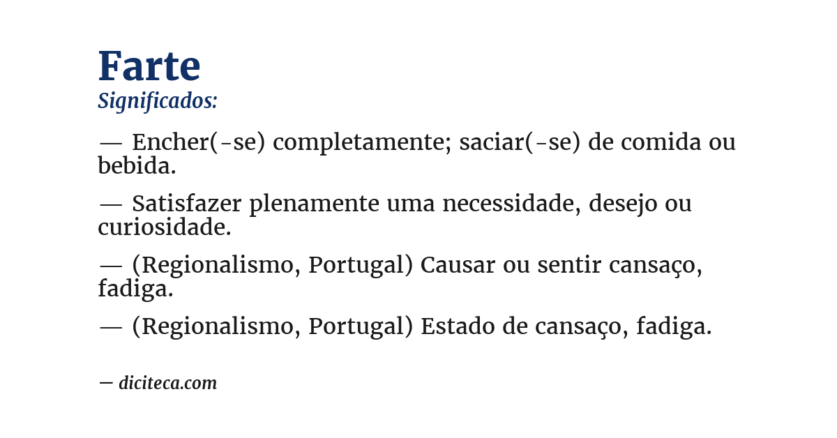 Significado de farte