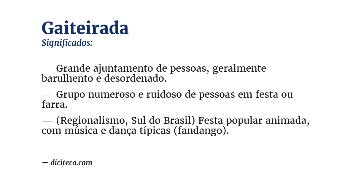 Significado de gaiteirada