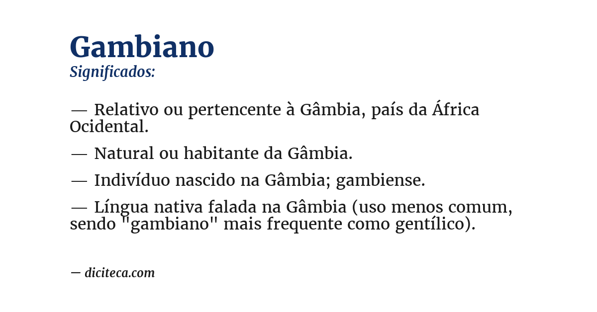 Significado de gambiano