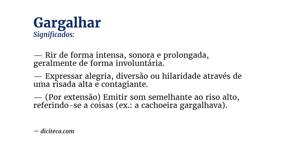 Significado de gargalhar