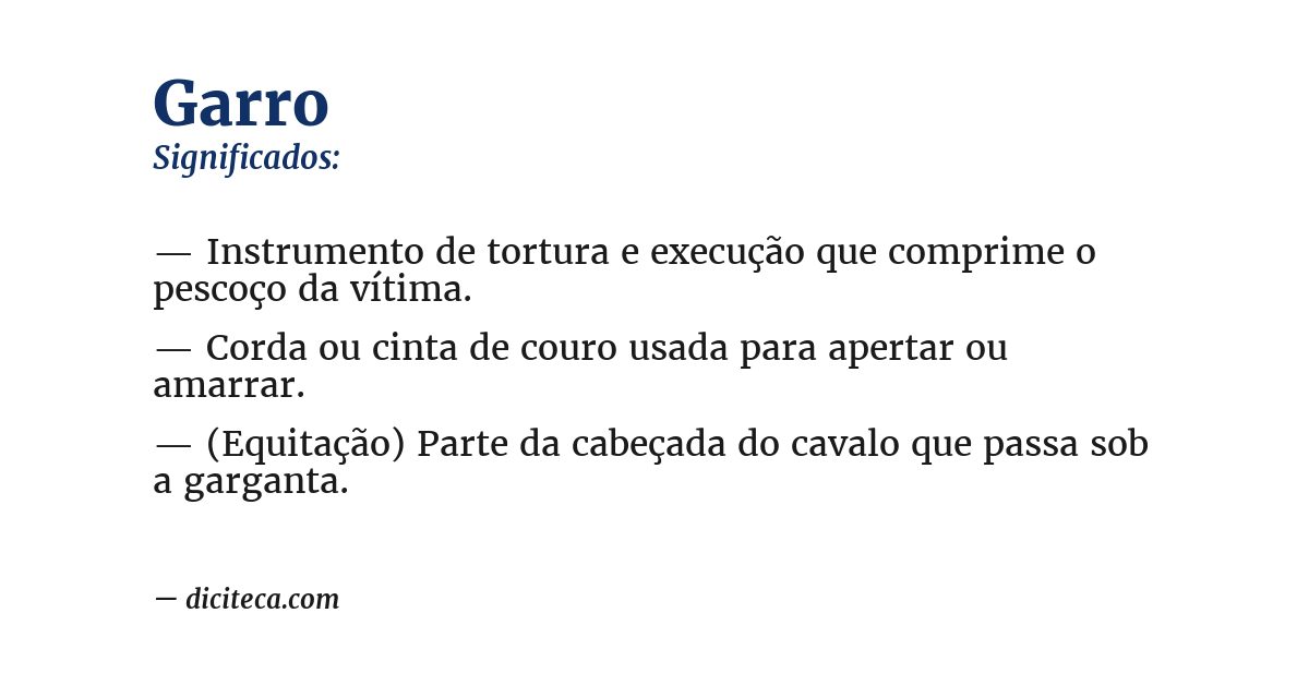 Significado de garro