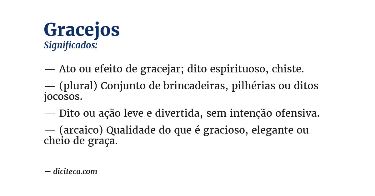 Significado de gracejos