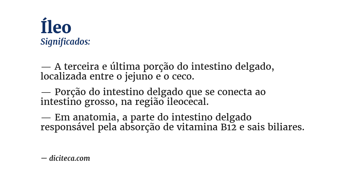 Significado de íleo