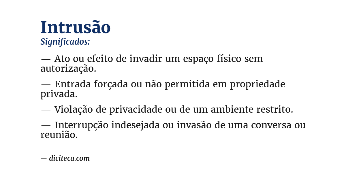 Significado de intrusão
