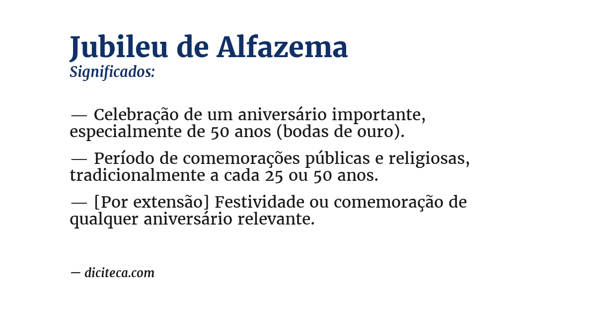 Significado de jubileu de alfazema