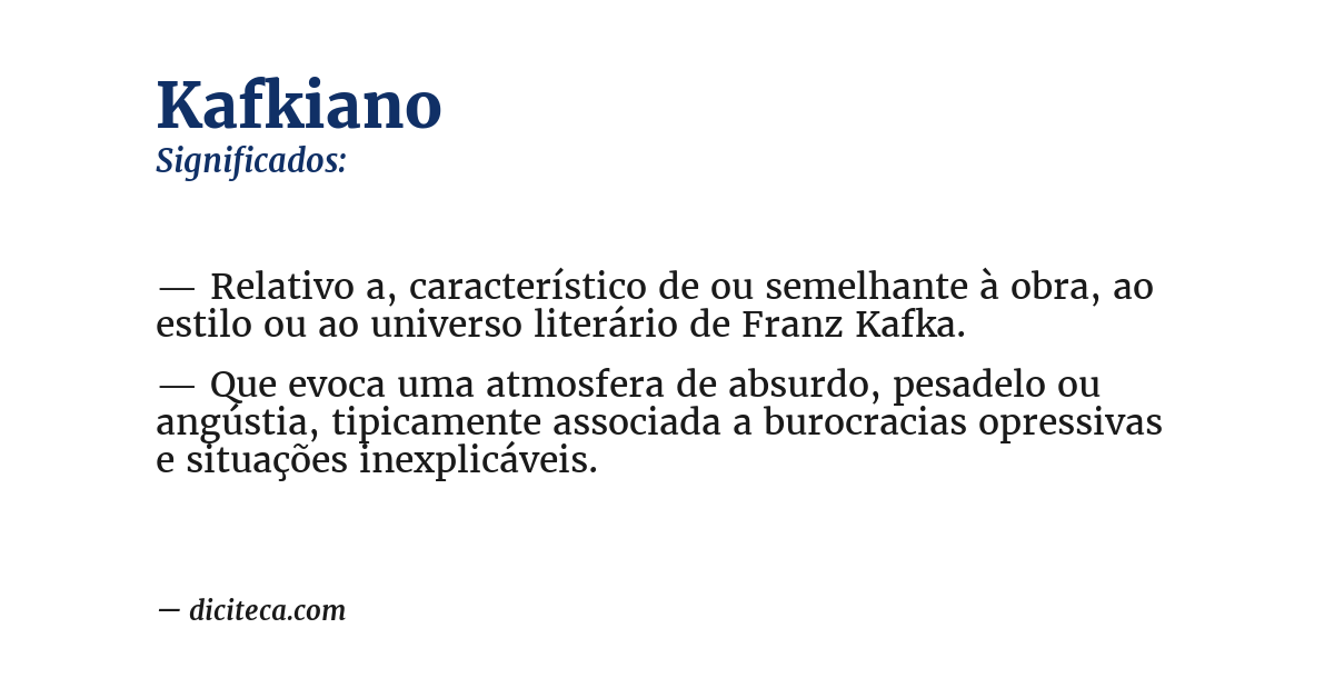 Significado de kafkiano