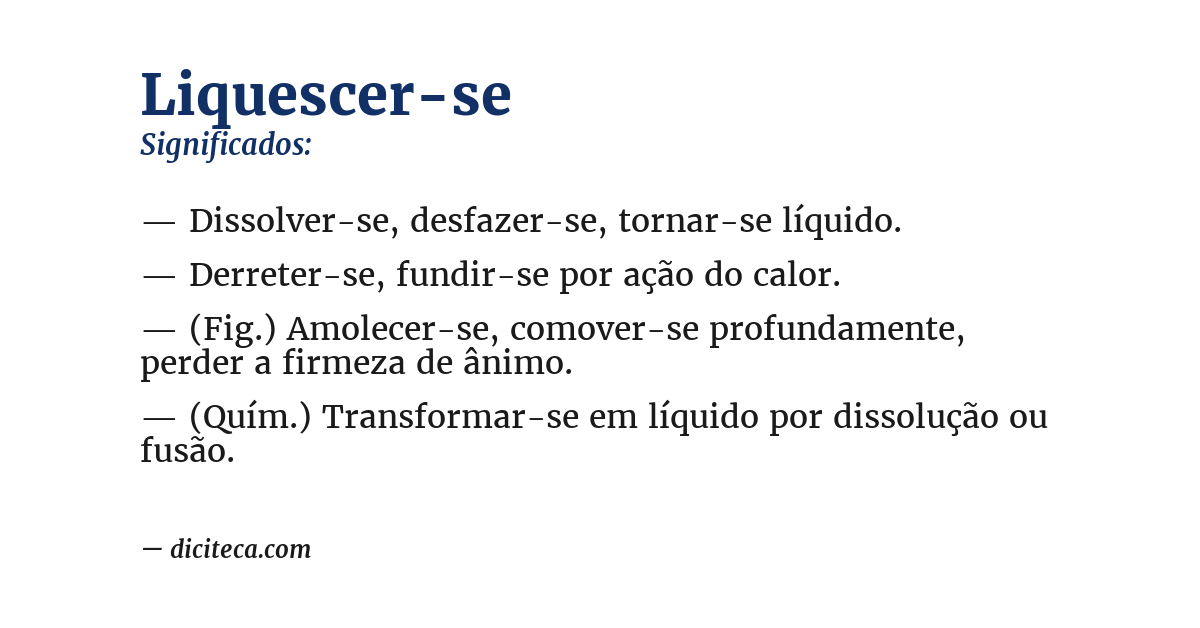 Significado de liquescer-se