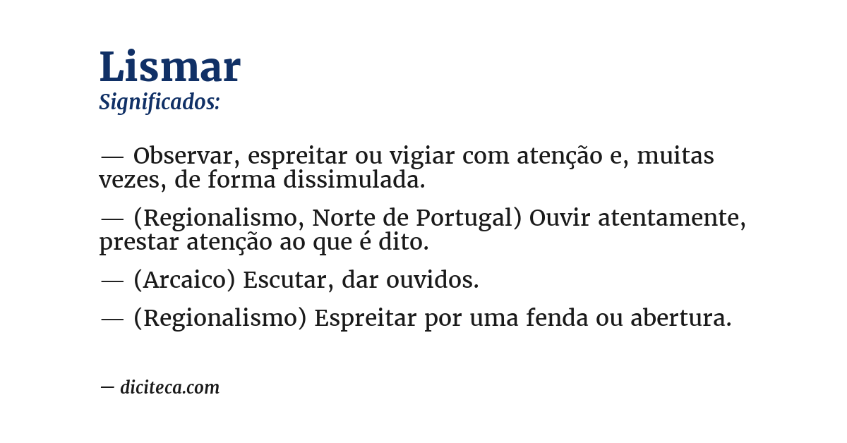 Significado de lismar
