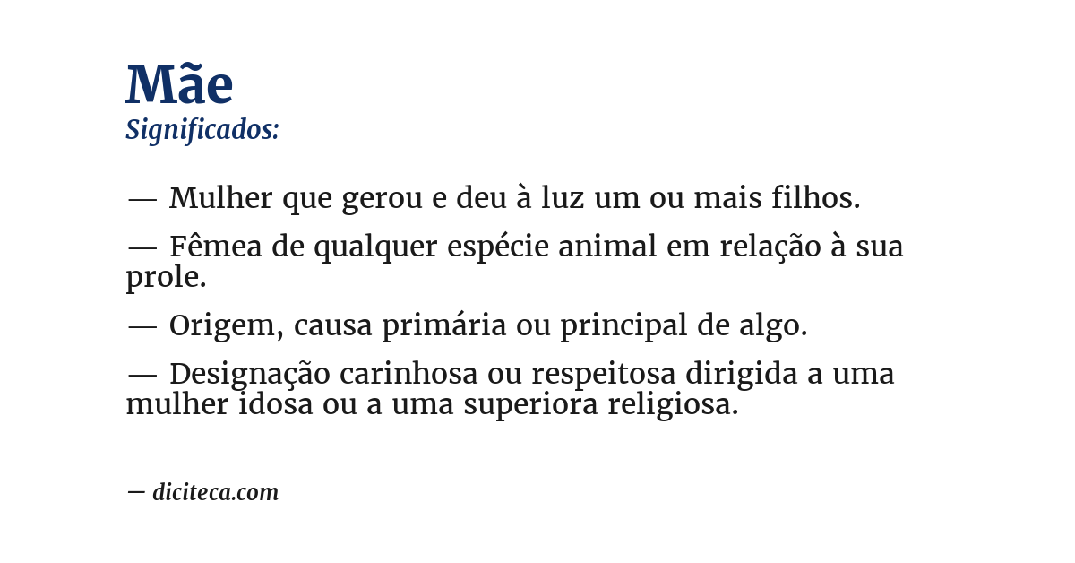 Significado de mãe
