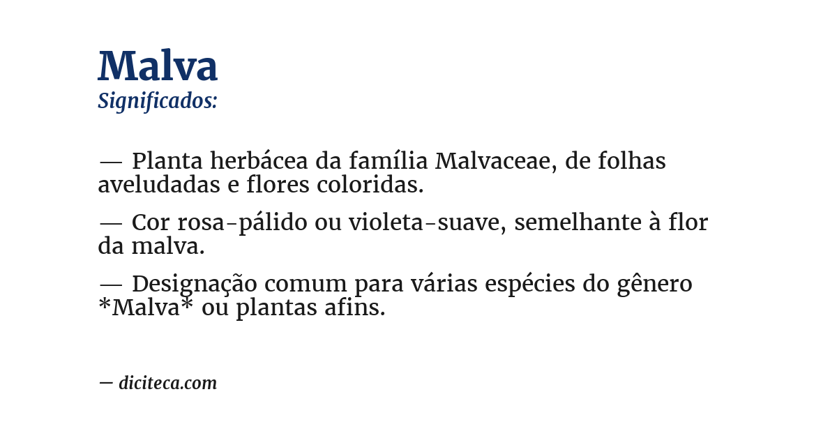 Significado de malva