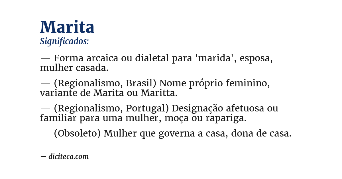 Significado de marita