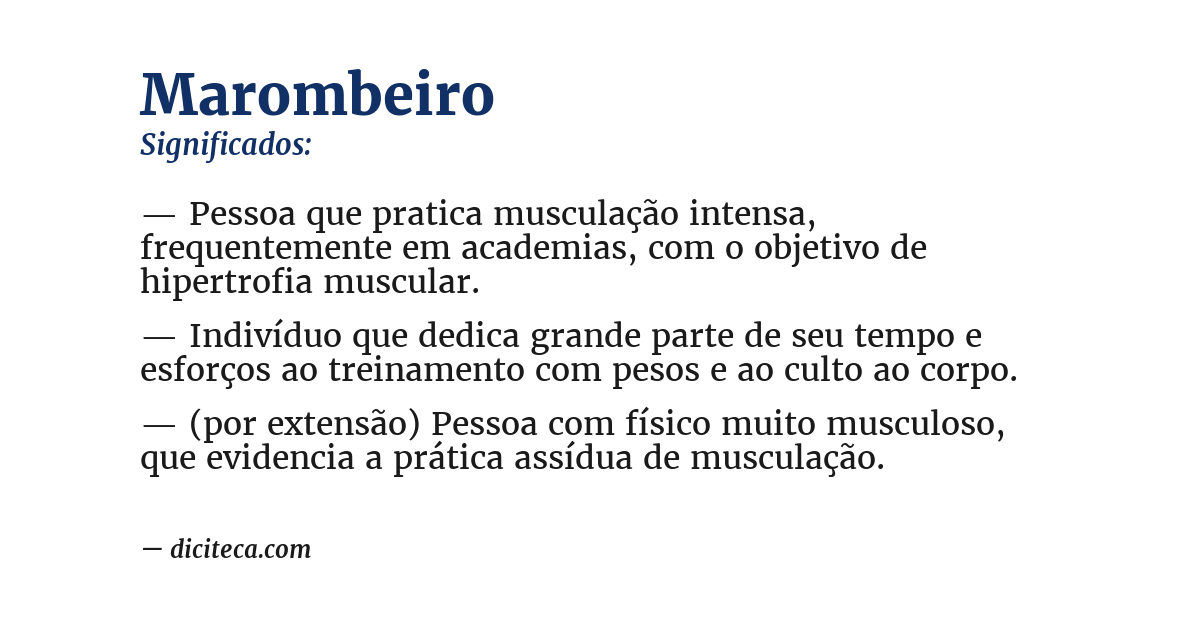 Significado de marombeiro