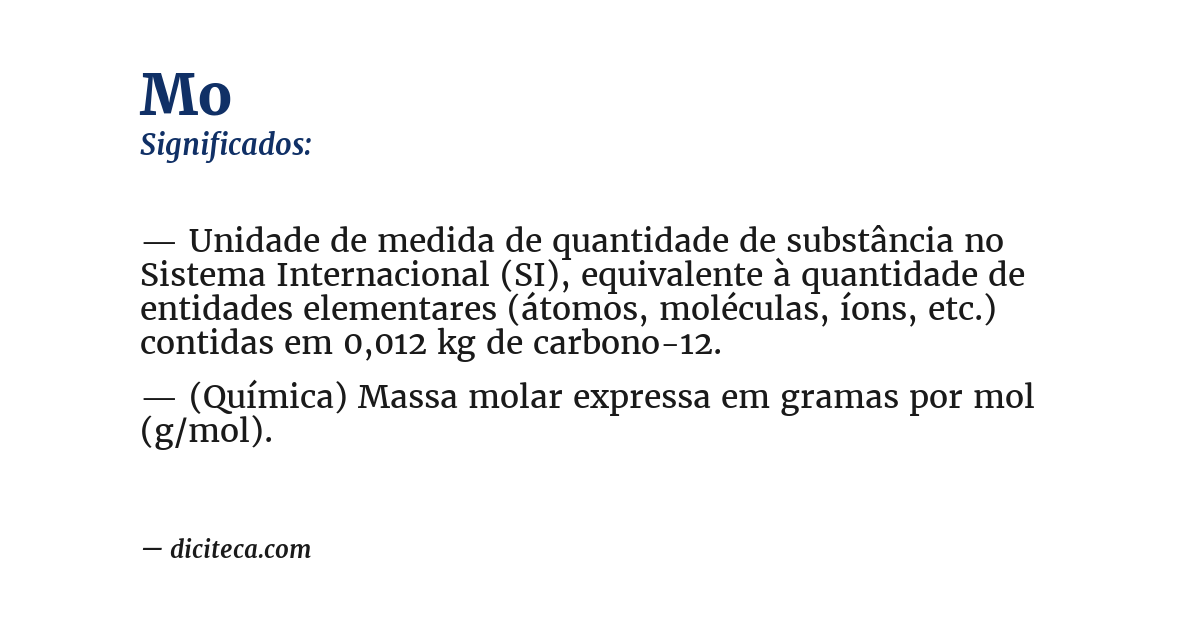 Significado de mo