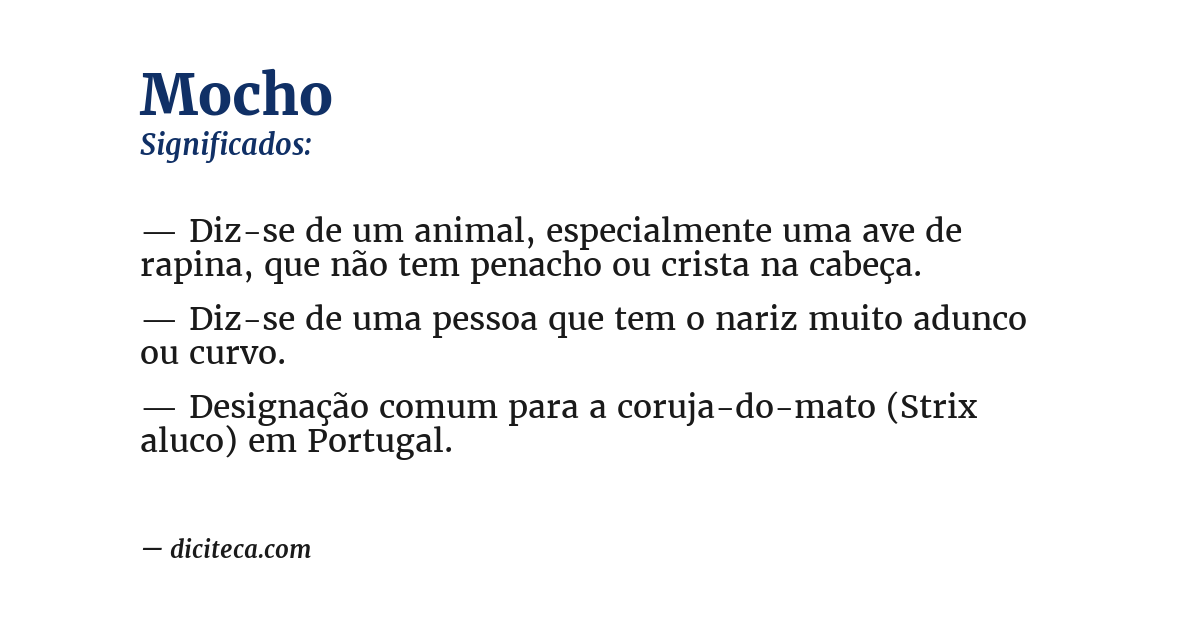 Significado de mocho