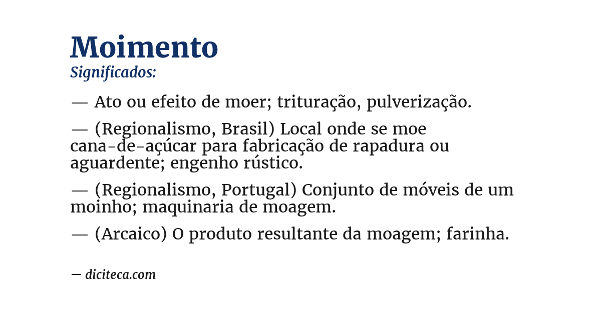Significado de moimento