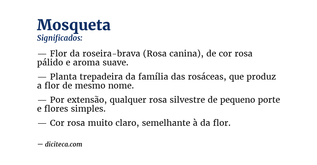 Significado de mosqueta