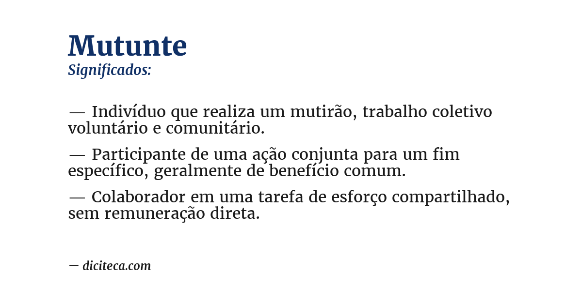 Significado de mutunte