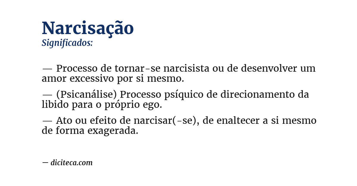 Significado de narcisação