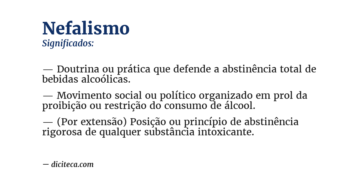 Significado de nefalismo