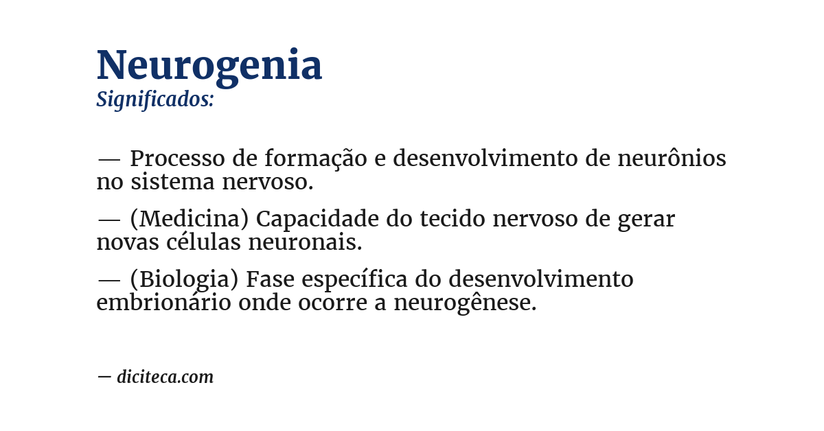 Significado de neurogenia