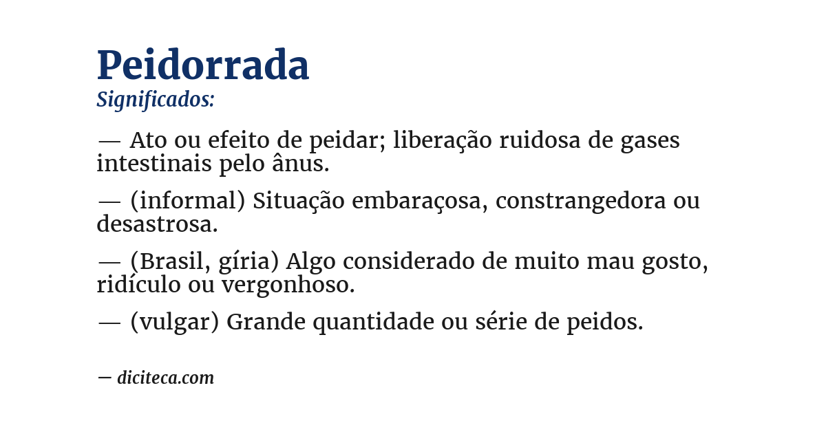 Significado de peidorrada
