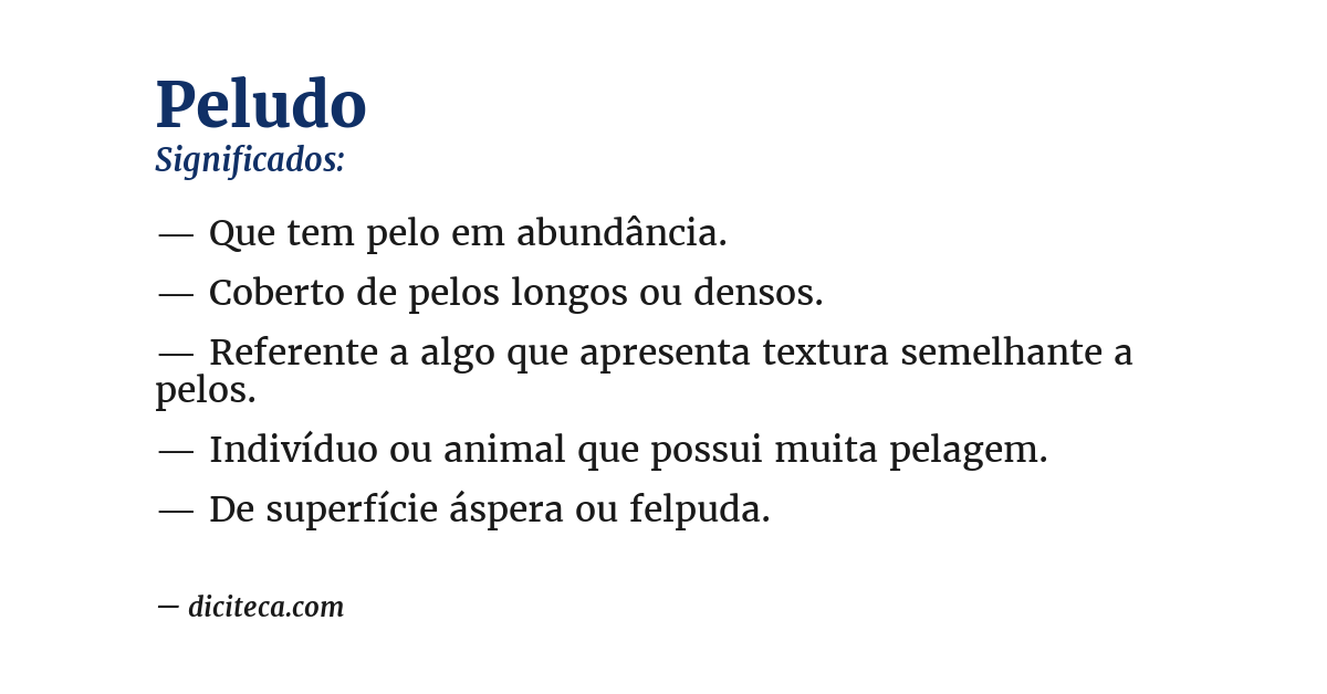 Significado de peludo