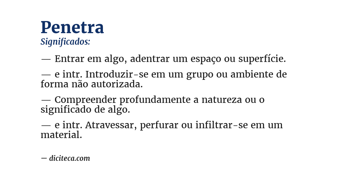 Significado de penetra