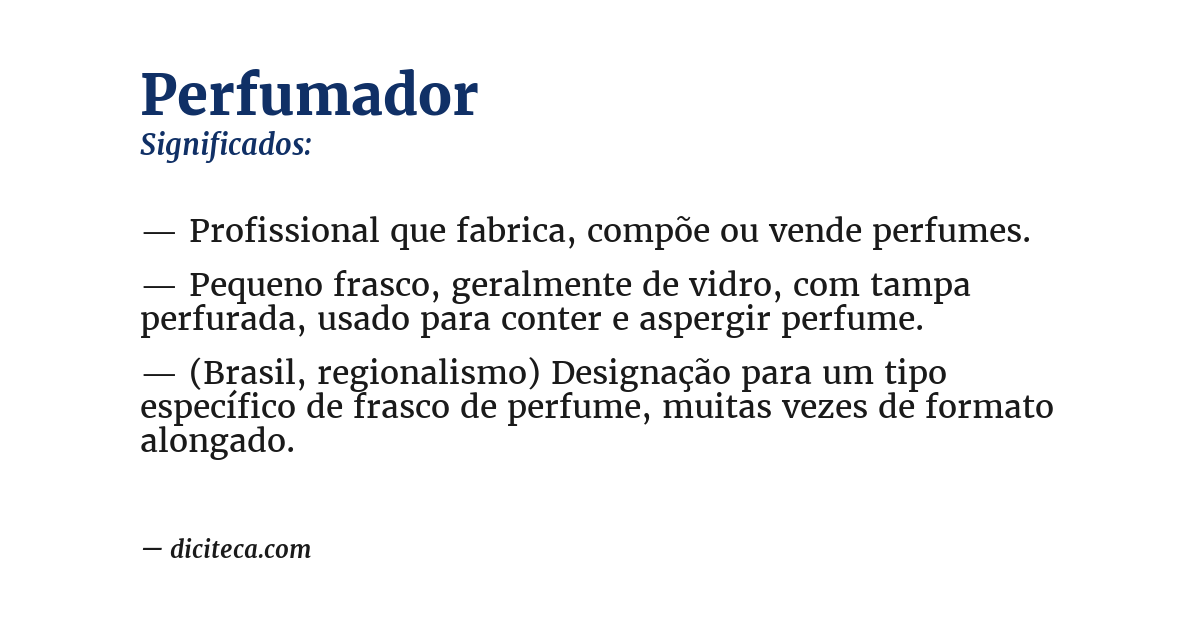 Significado de perfumador