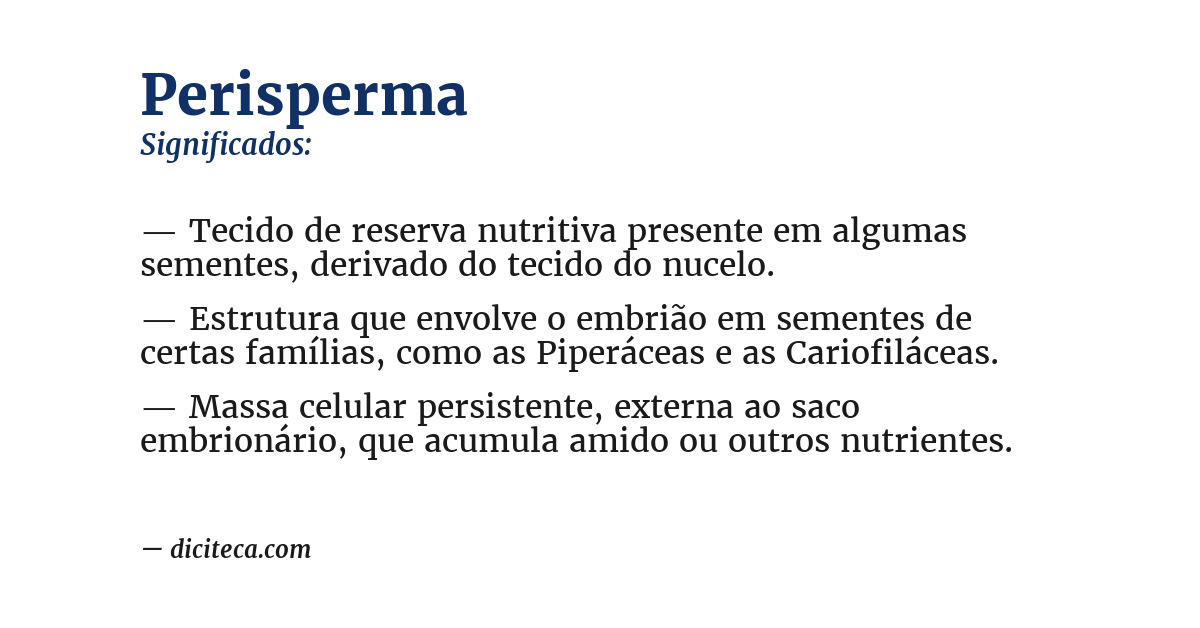 Significado de perisperma