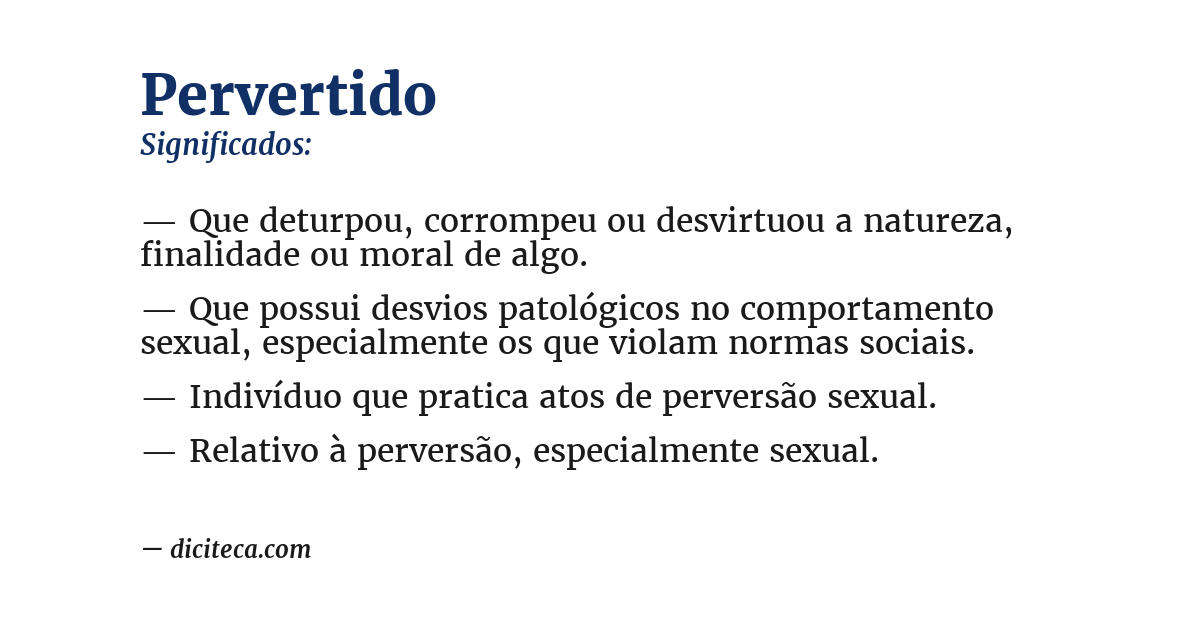 Significado de pervertido