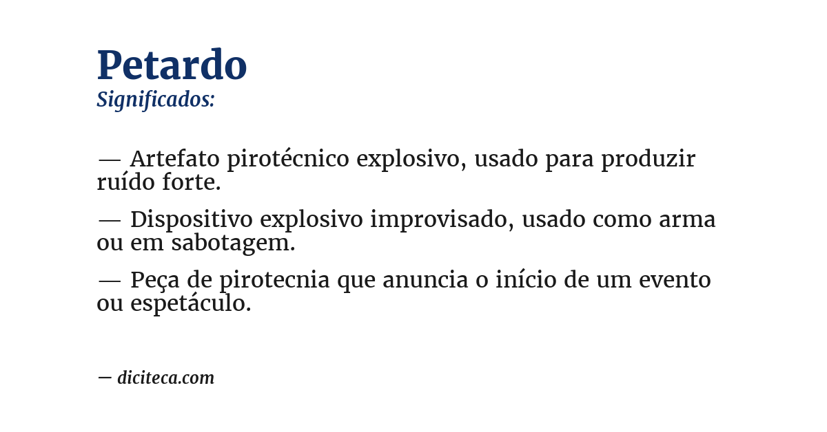 Significado de petardo