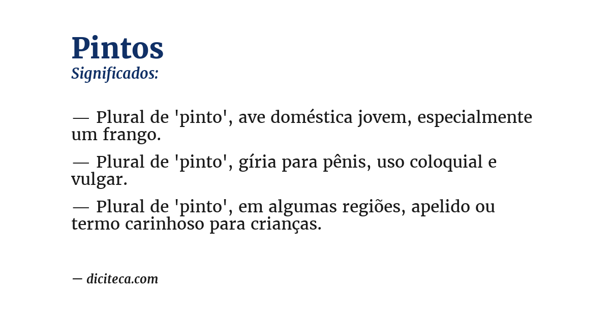 Significado de pintos