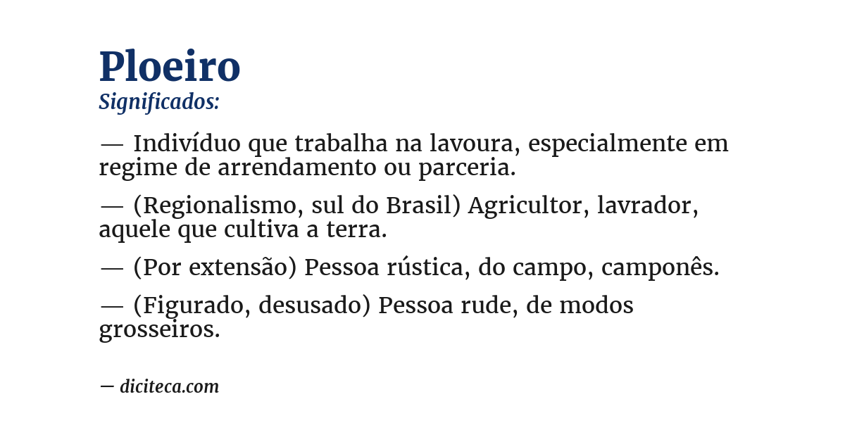 Significado de ploeiro